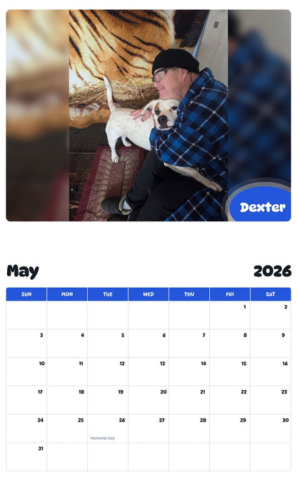 2026 - 2027 Dexter - Pawidols Pet Calendar