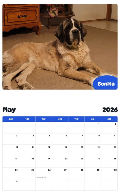2026 - 2027 Bonita - Pawidols Pet Calendar