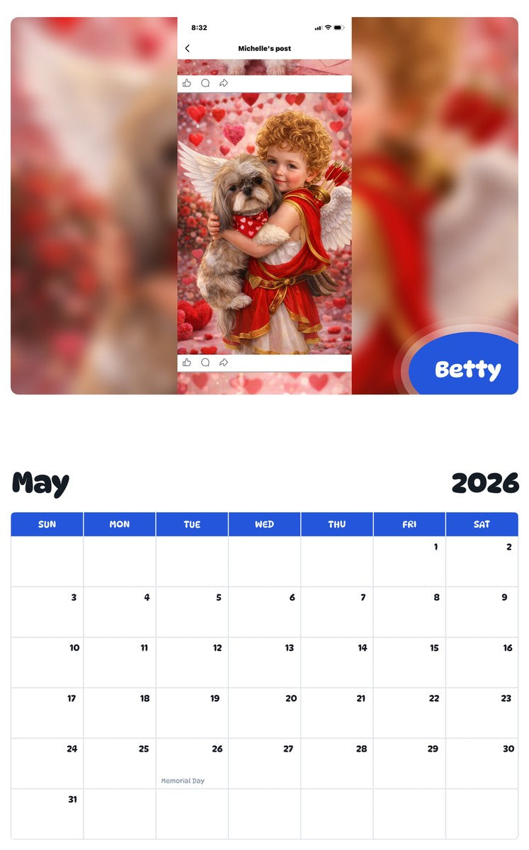 2026 - 2027 Betty - Pawidols Pet Calendar