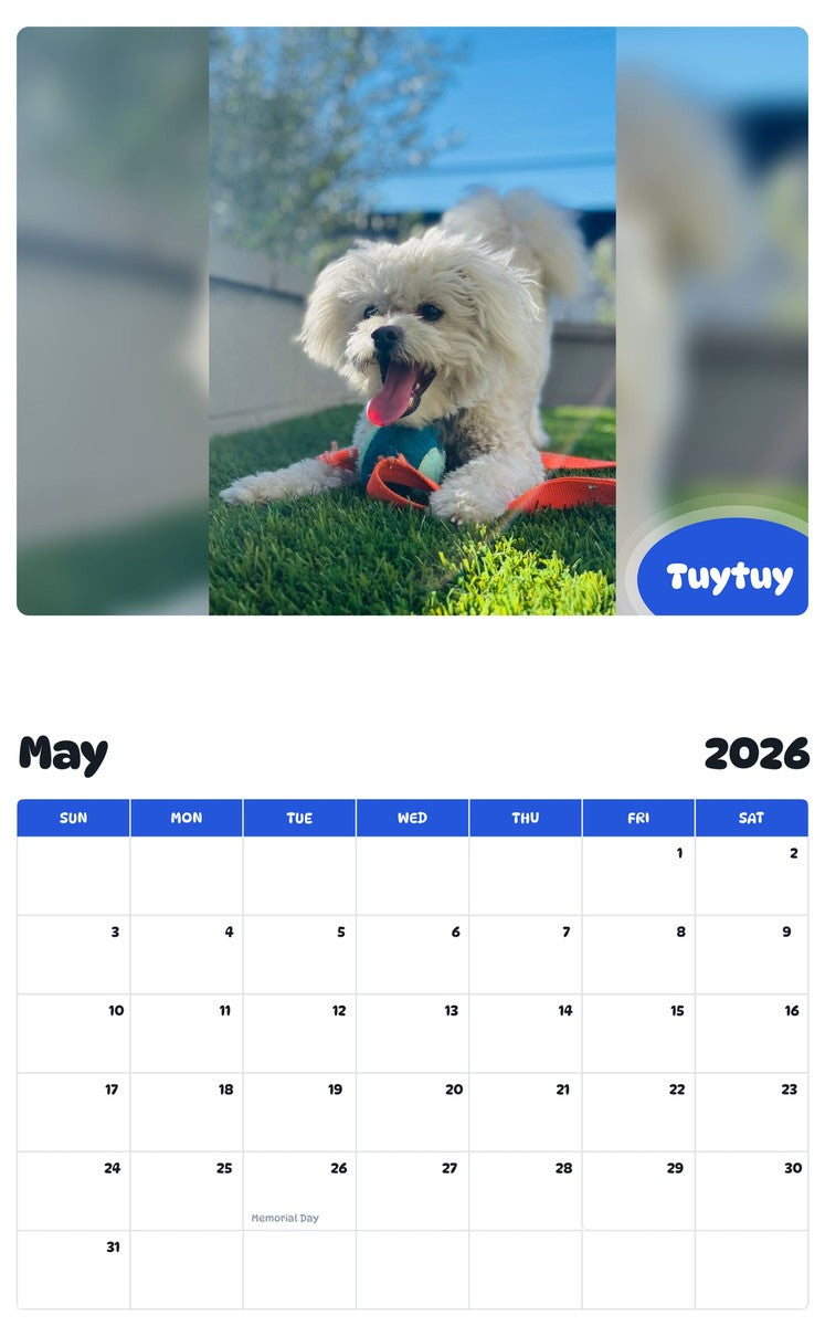 2026 - 2027 Tuytuy - Pawidols Pet Calendar