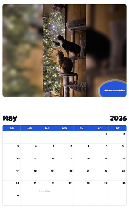 2026 - 2027 Little Man & Earnistine - Pawidols Pet Calendar