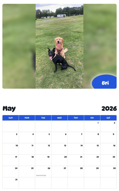 2026 - 2027 Bri - Pawidols Pet Calendar