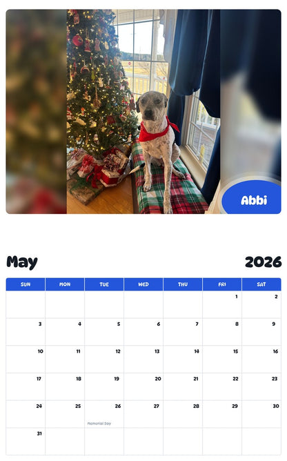 2026 - 2027 Abbi - Pawidols Pet Calendar