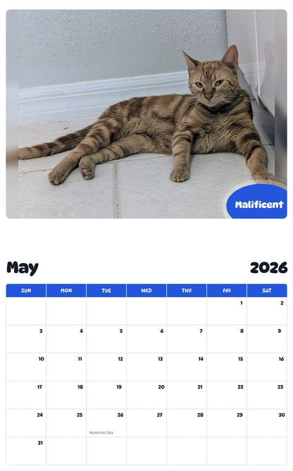 2026 - 2027 Malificent - Pawidols Pet Calendar