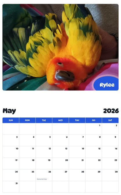 2026 - 2027 Rylee - Pawidols Pet Calendar