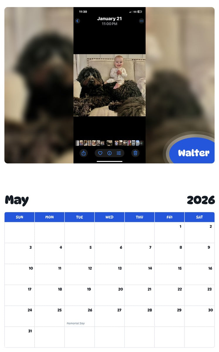 2026 - 2027 Walter - Pawidols Pet Calendar