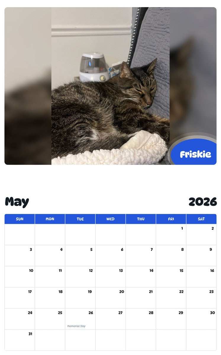 2026 - 2027 Friskie - Pawidols Pet Calendar