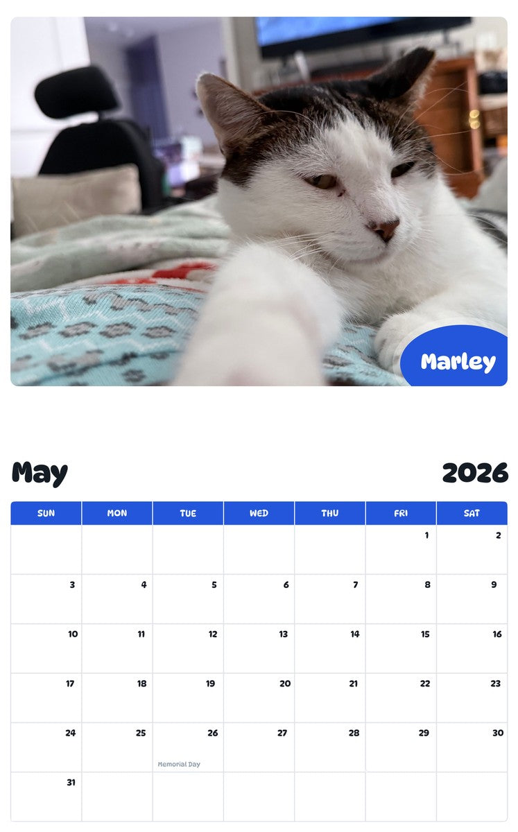 2026 - 2027 Marley - Pawidols Pet Calendar