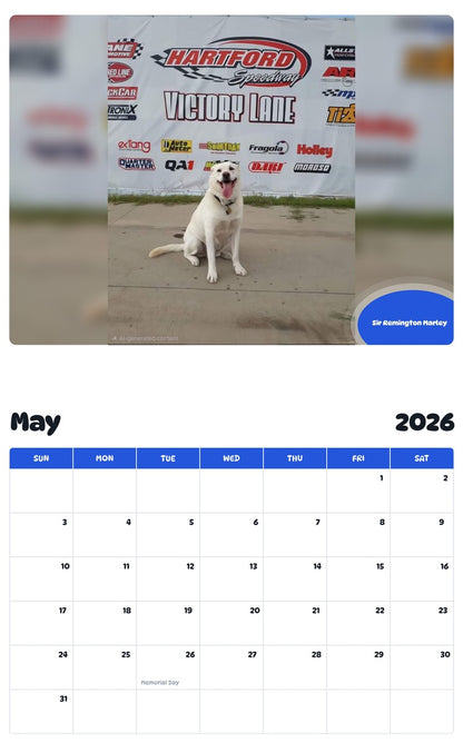 2026 - 2027 Sir Remington Marley - Pawidols Pet Calendar
