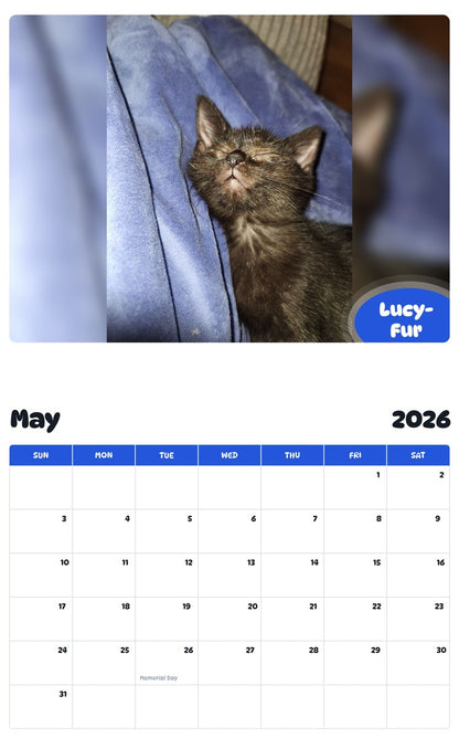 2026 - 2027 Lucy-Fur - Pawidols Pet Calendar