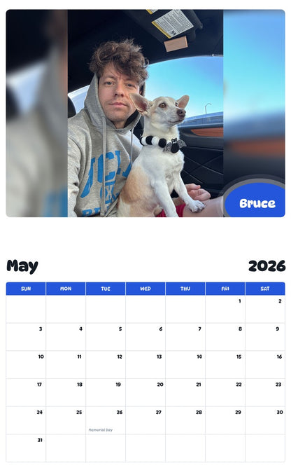 2026 - 2027 Bruce - Pawidols Pet Calendar