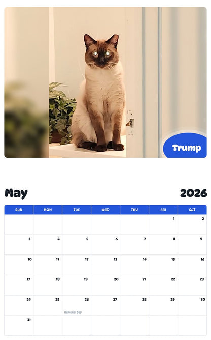 2026 - 2027 Trump - Pawidols Pet Calendar