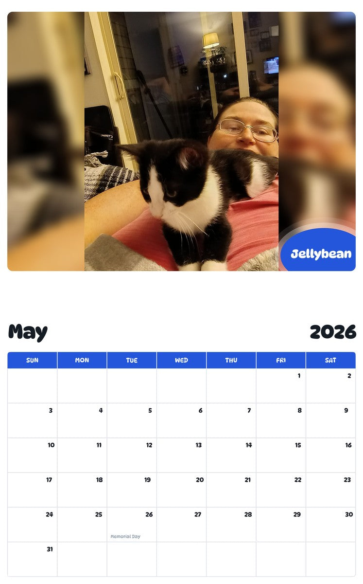 2026 - 2027 Jellybean - Pawidols Pet Calendar