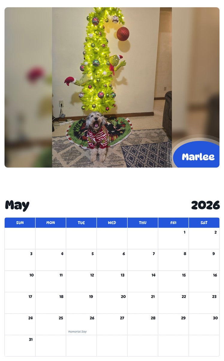 2026 - 2027 Marlee - Pawidols Pet Calendar