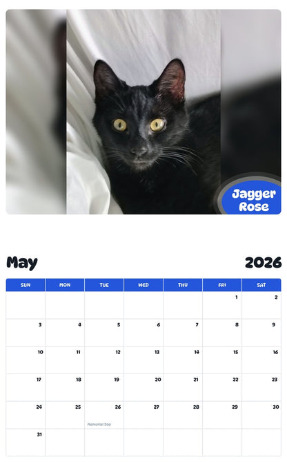 2026 - 2027 Jagger Rose - Pawidols Pet Calendar