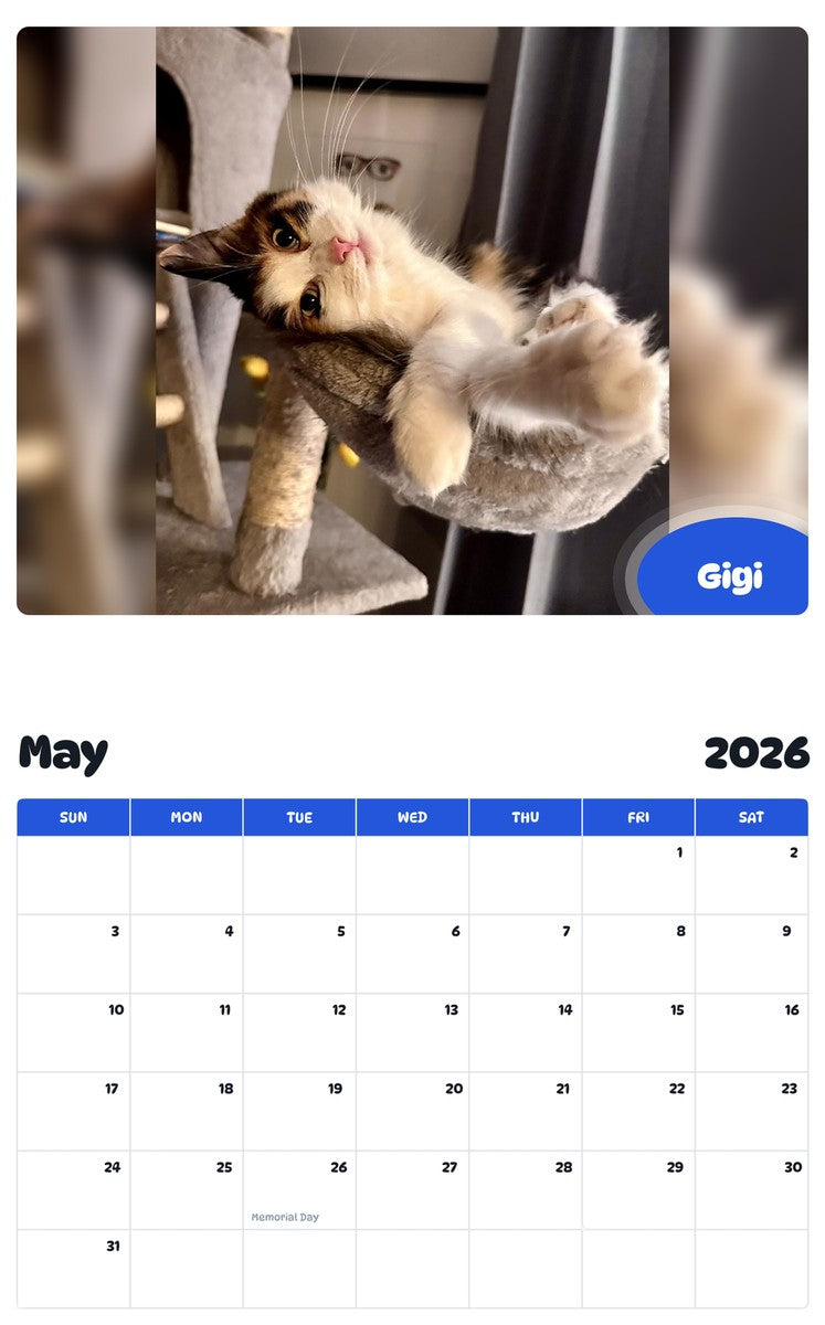 2026 - 2027 Gigi - Pawidols Pet Calendar