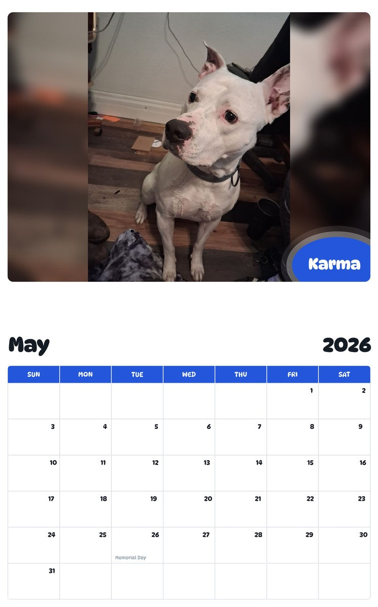 2026 - 2027 Karma - Pawidols Pet Calendar