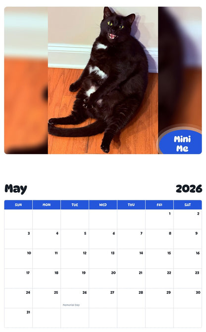 2026 - 2027 Mini Me - Pawidols Pet Calendar