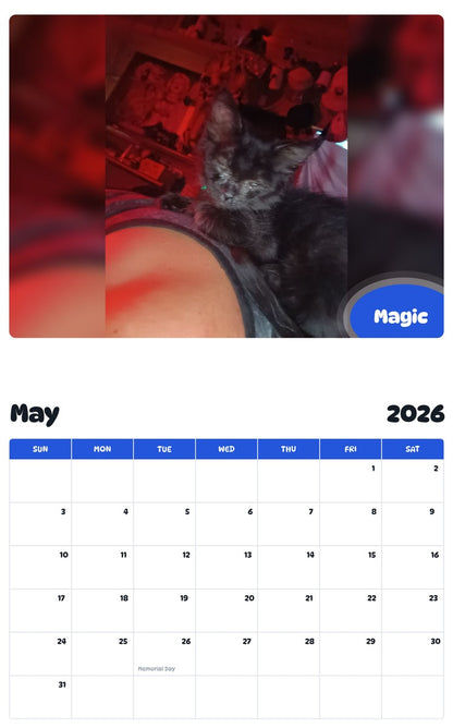 2026 - 2027 Magic - Pawidols Pet Calendar