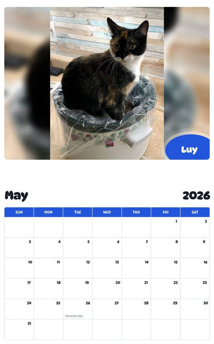 2026 - 2027 Luy - Pawidols Pet Calendar