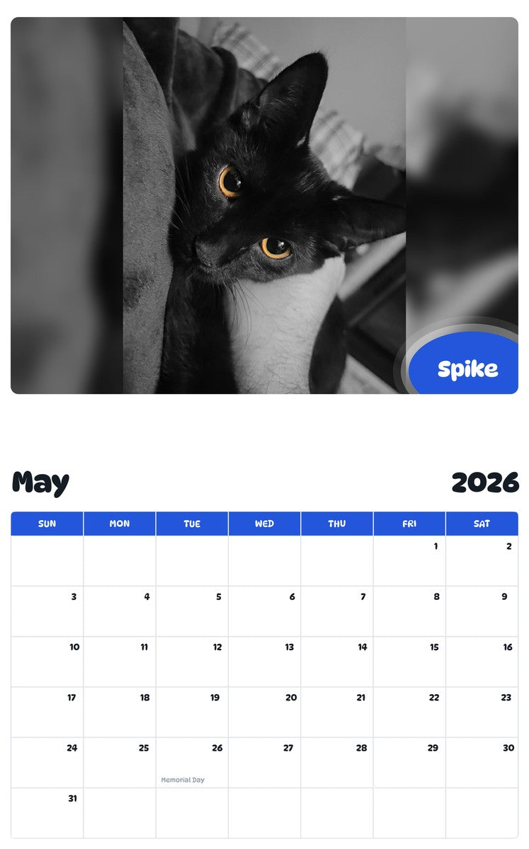 2026 - 2027 Spike - Pawidols Pet Calendar