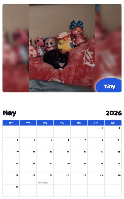 2026 - 2027 Tiny - Pawidols Pet Calendar