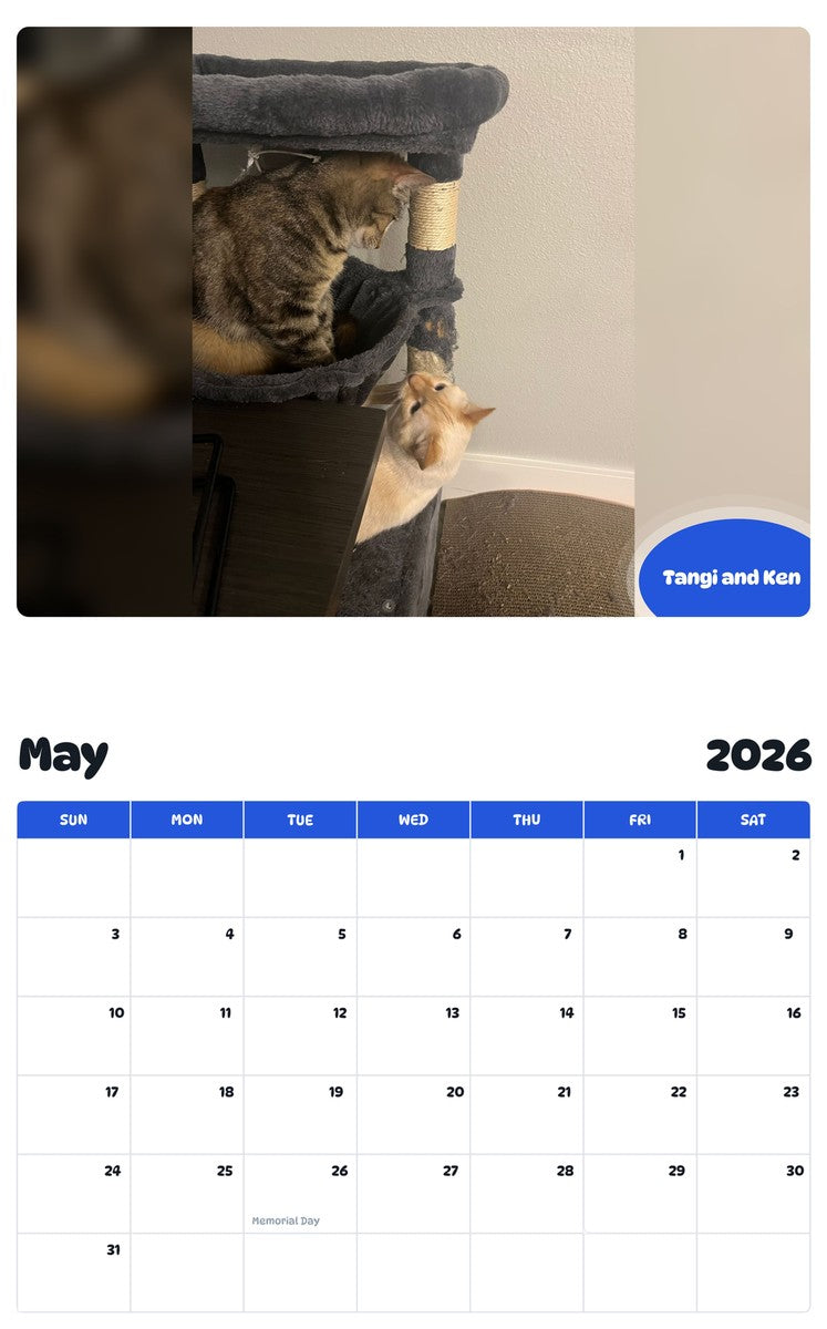 2026 - 2027 Tangi and Ken - Pawidols Pet Calendar