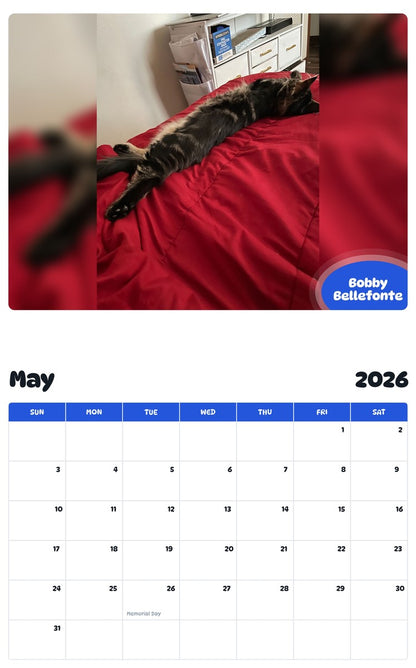 2026 - 2027 Bobby Bellefonte - Pawidols Pet Calendar