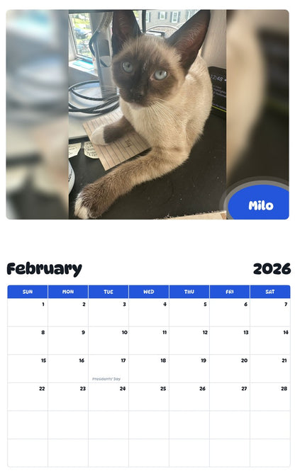 October 2025 - September 2026 Milo - Pawidols Pet Calendar