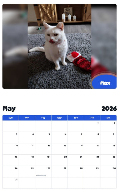 2026 - 2027 Max - Pawidols Pet Calendar