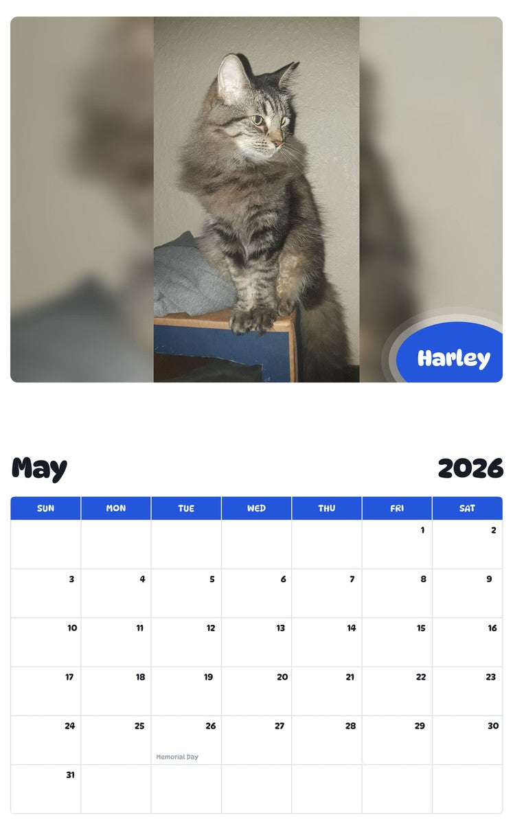 2026 - 2027 Harley - Pawidols Pet Calendar