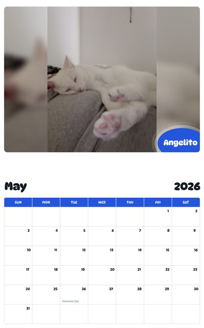 2026 - 2027 Angelito - Pawidols Pet Calendar