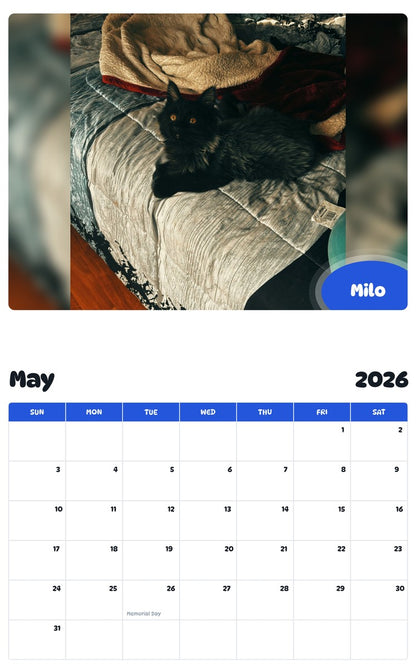 2026 - 2027 Milo - Pawidols Pet Calendar