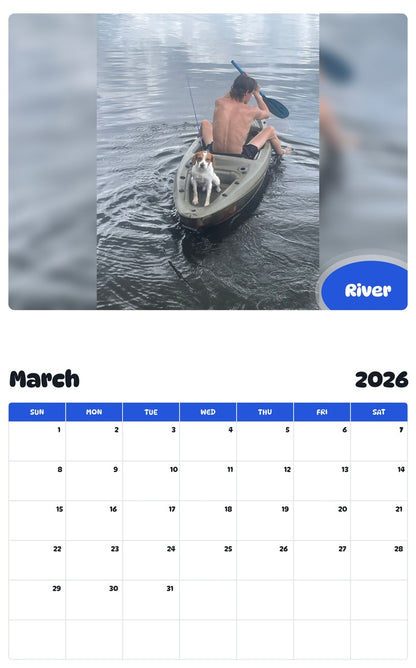 November 2025 - October 2026 River - Pawidols Pet Calendar