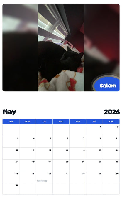 2026 - 2027 Salem - Pawidols Pet Calendar