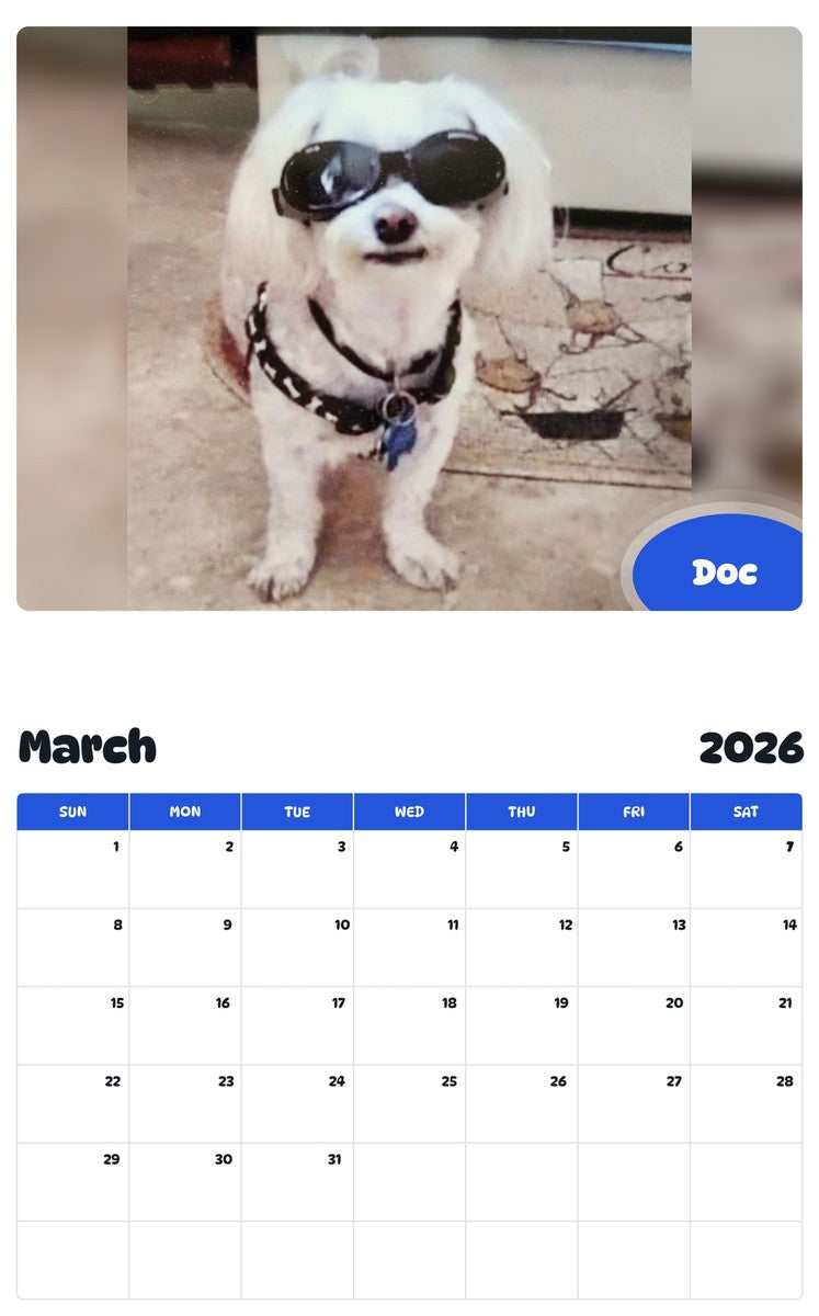 November 2025 - October 2026 Doc - Pawidols Pet Calendar