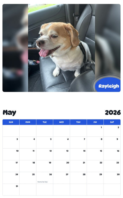 2026 - 2027 Rayleigh - Pawidols Pet Calendar