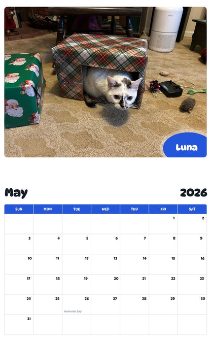 2026 - 2027 Luna - Pawidols Pet Calendar