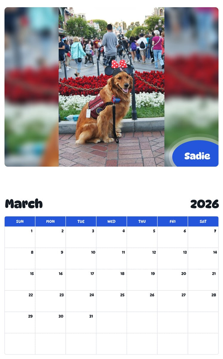 November 2025 - October 2026 Sadie - Pawidols Pet Calendar