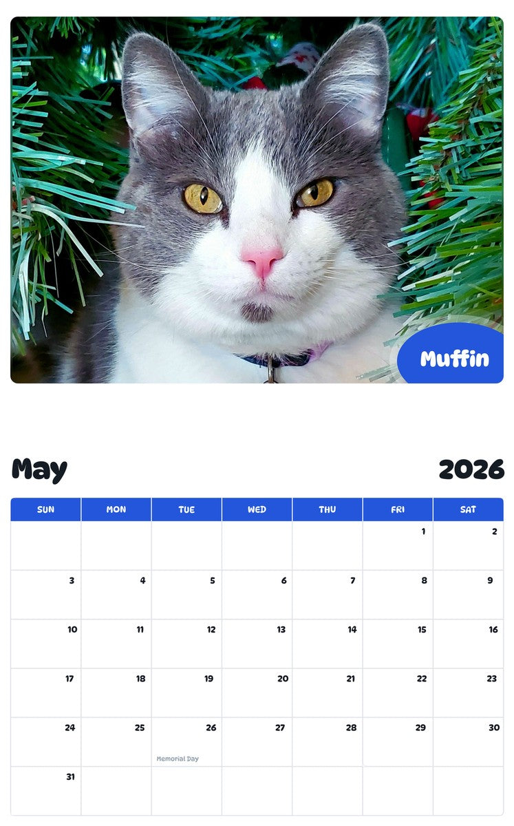 2026 - 2027 Muffin - Pawidols Pet Calendar