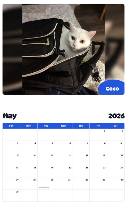 2026 - 2027 Coco - Pawidols Pet Calendar