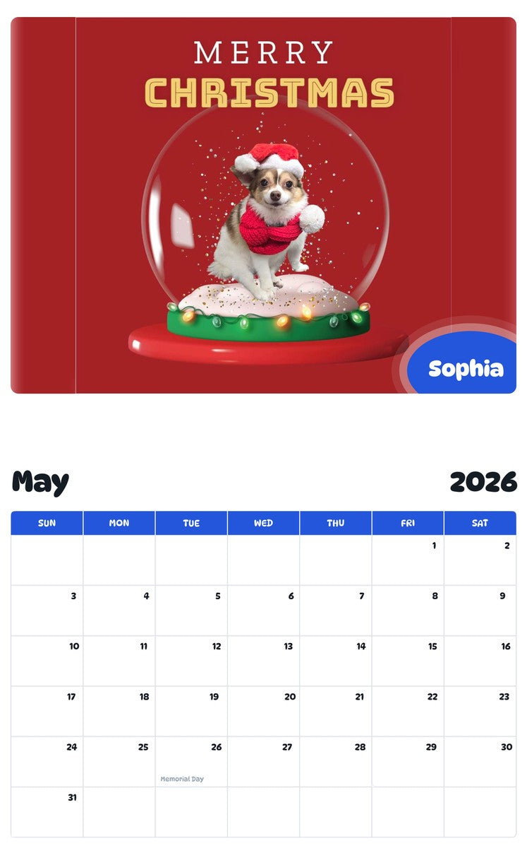 2026 - 2027 Sophia - Pawidols Pet Calendar