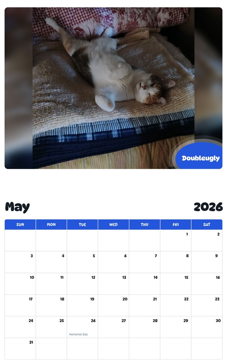 2026 - 2027 Doubleugly - Pawidols Pet Calendar