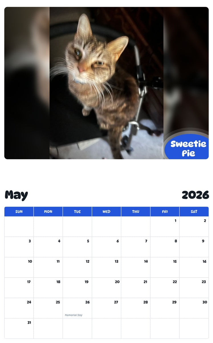 2026 - 2027 Sweetie Pie - Pawidols Pet Calendar