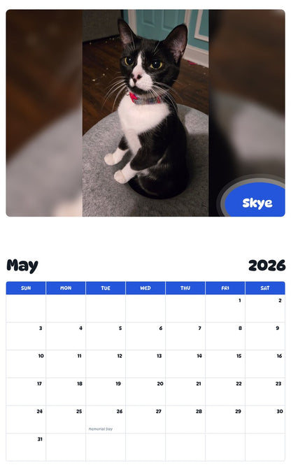 2026 - 2027 Skye - Pawidols Pet Calendar