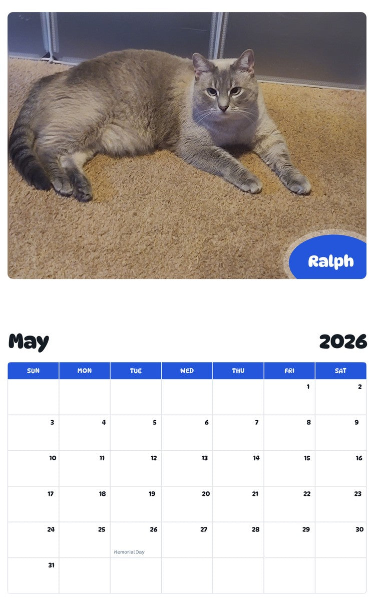 2026 - 2027 Ralph - Pawidols Pet Calendar