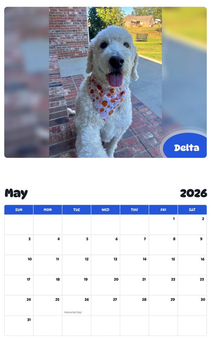 2026 - 2027 Delta - Pawidols Pet Calendar