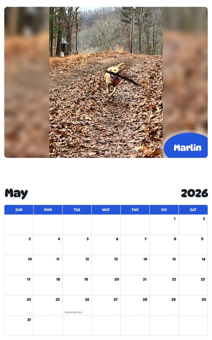 2026 - 2027 Marlin - Pawidols Pet Calendar