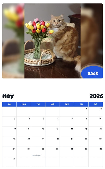 2026 - 2027 Jack - Pawidols Pet Calendar