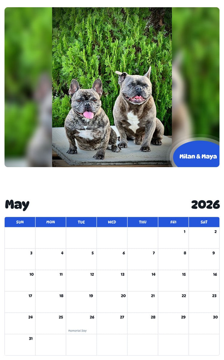 2026 - 2027 Milan & Maya - Pawidols Pet Calendar